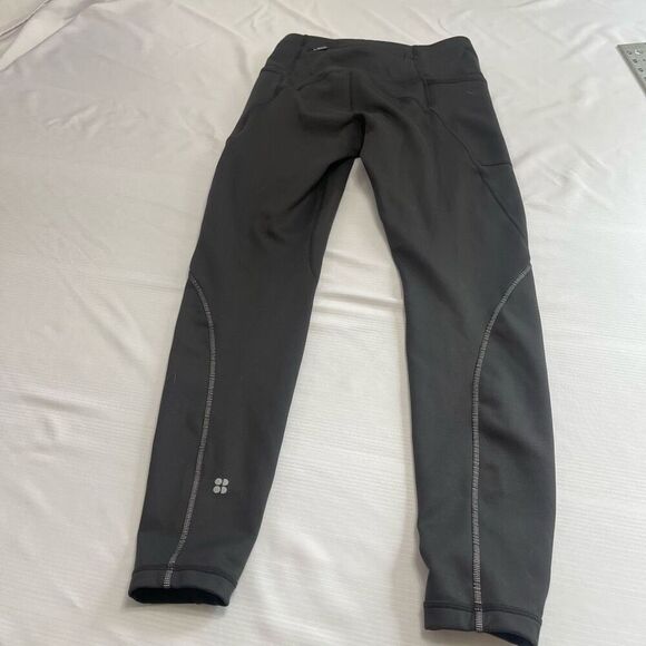 Sweaty Betty Therma Dark Grey Leggings Size 6 - Picture 7 of 8